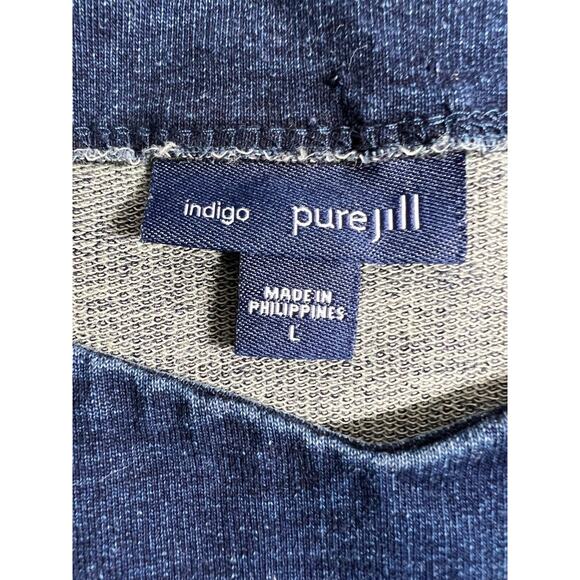 Pure‎ Jill Indigo Long Sleeve Shift Dress Size L - Picture 3 of 5